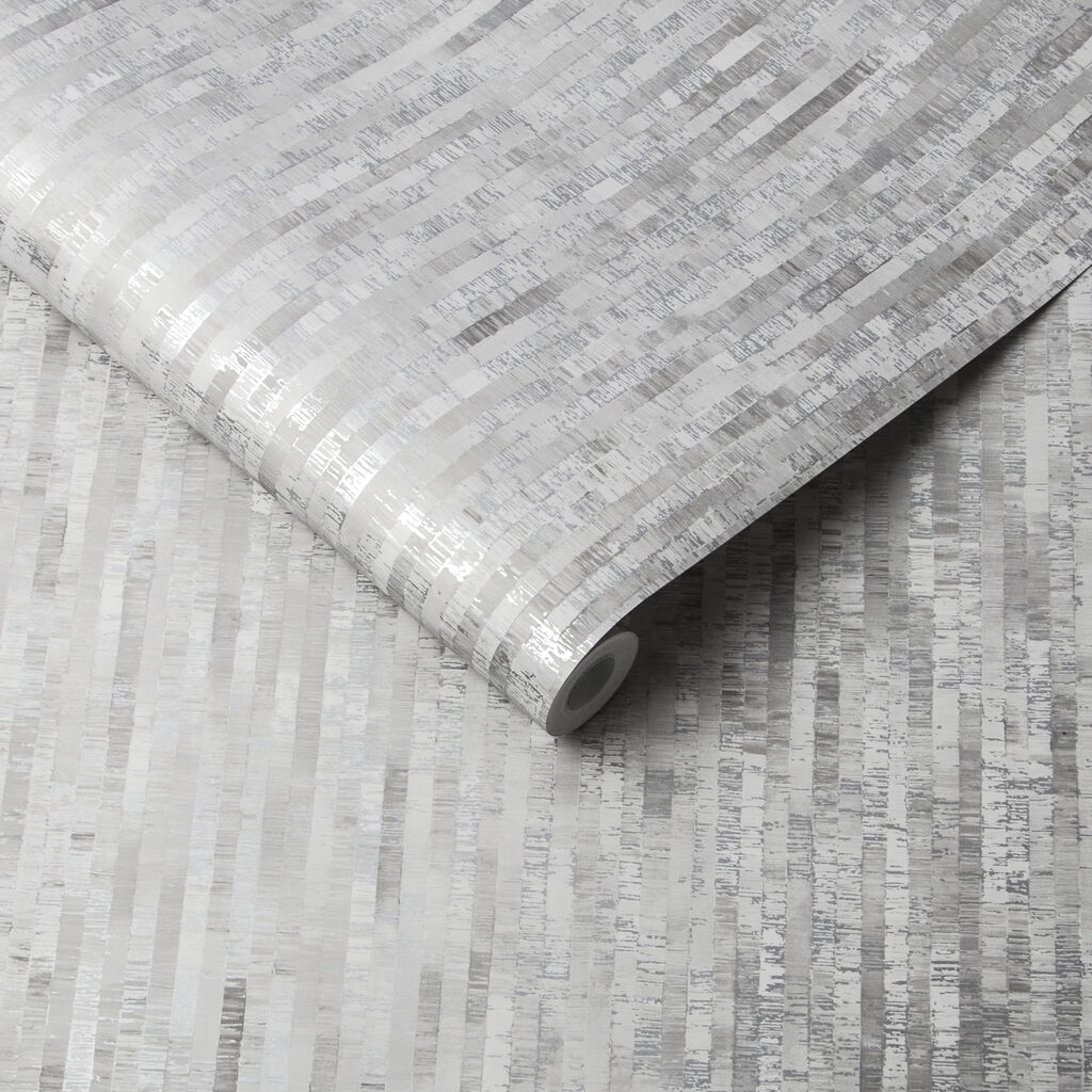 Betula Wallpaper - Silver - Graham & Brown - 105105 - Premier Wallcovering