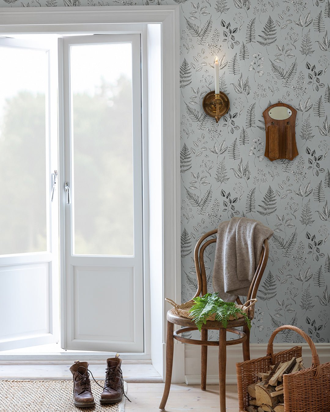 Betula Wallpaper - Light Blue - Midbec - 15934 - Premier Wallcovering