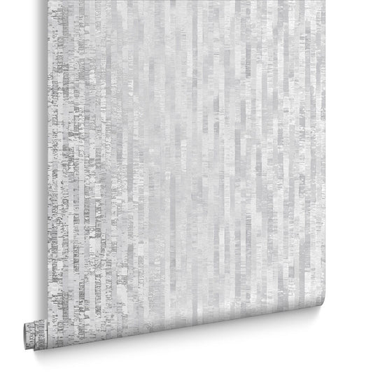 Betula Wallpaper - Silver - Graham & Brown - 105105 - Premier Wallcovering