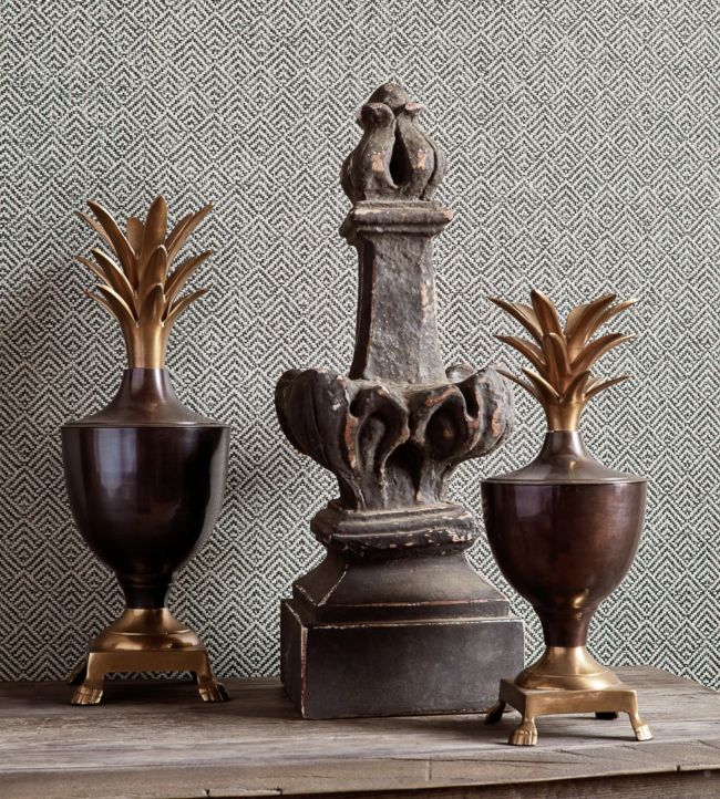 Beverly Hills Wallpaper - Tobacco & Grey - Thibaut - T72851 - Premier Wallcovering