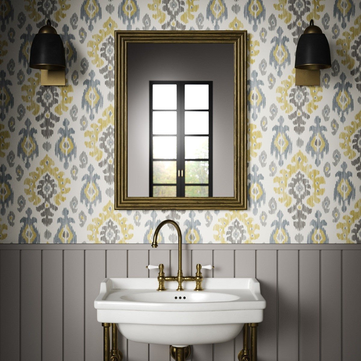 Bibi Wallpaper - Ochre - Warner House - Premier Wallcovering