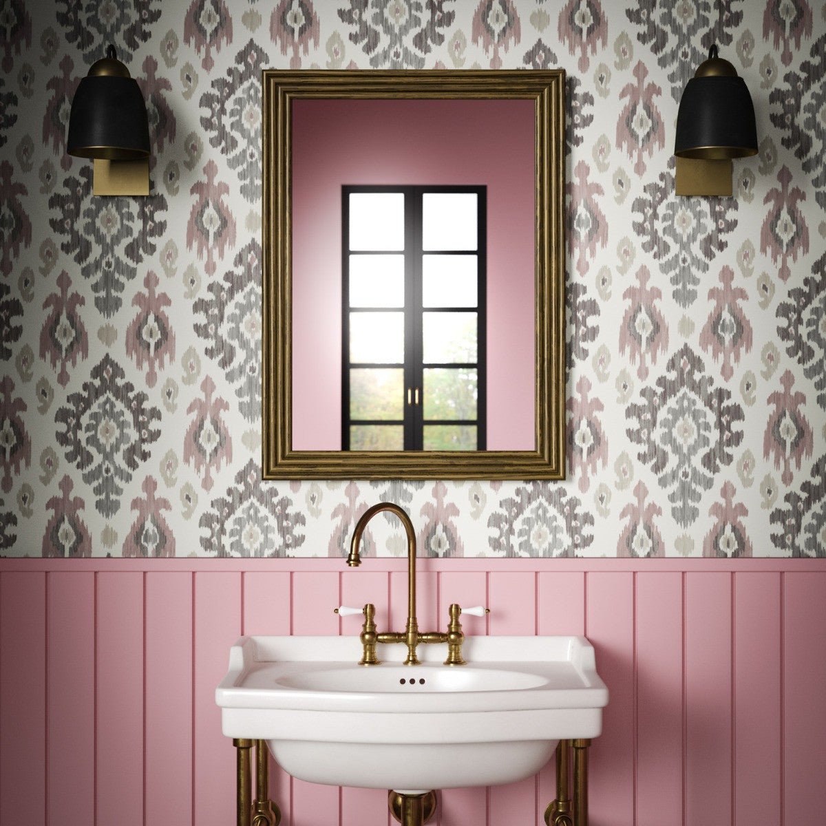 Bibi Wallpaper - Rose - Warner House - Premier Wallcovering