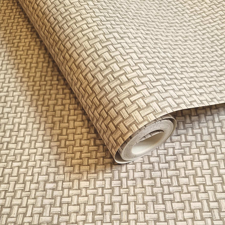 Biderbost Weave Wallpaper - Beige - Holden Décor - 91602 - Premier Wallcovering