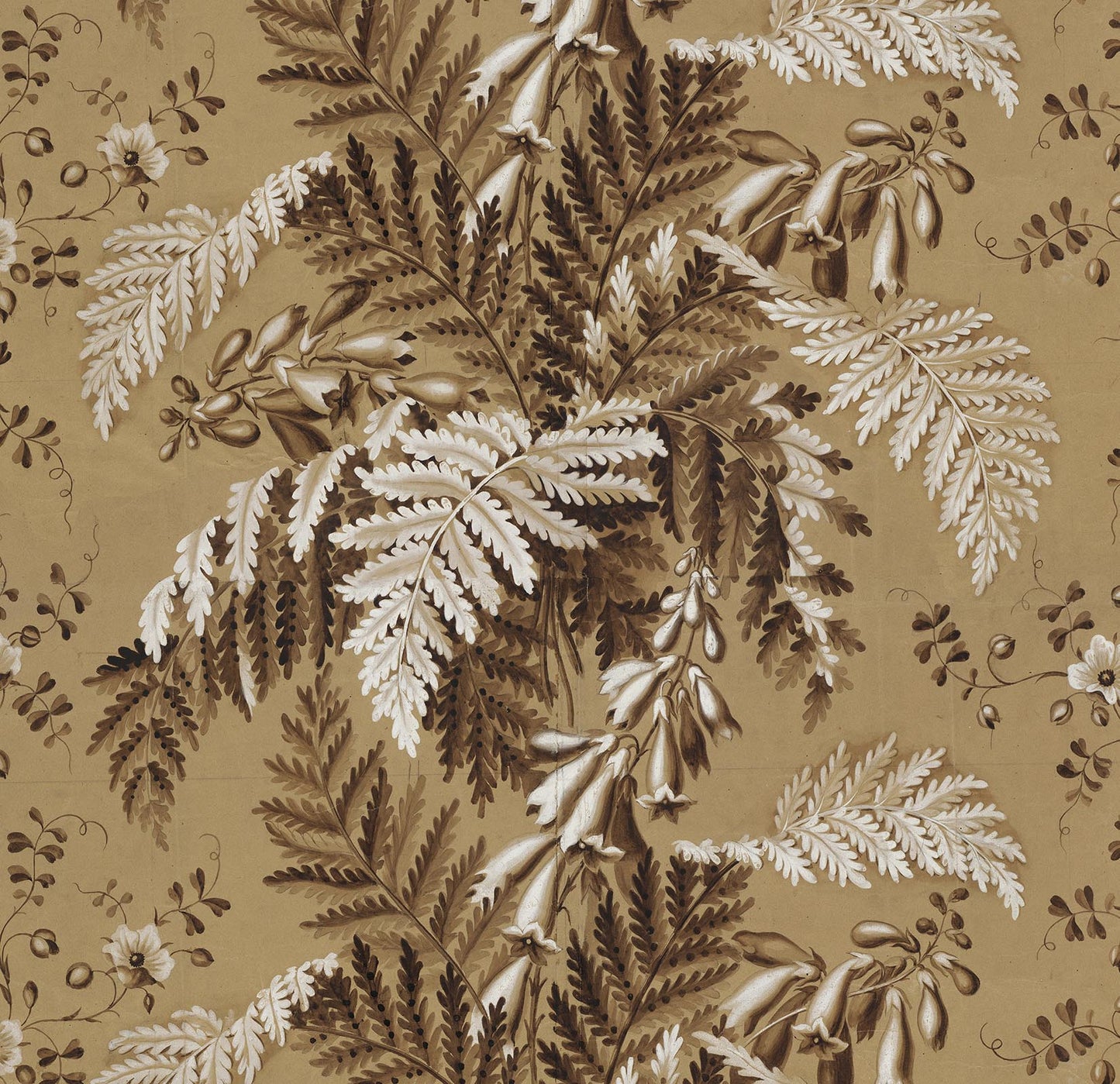 Big Pattern Feuilles Wall Mural - Brown - NLXL - MRV - 47 - Premier Wallcovering