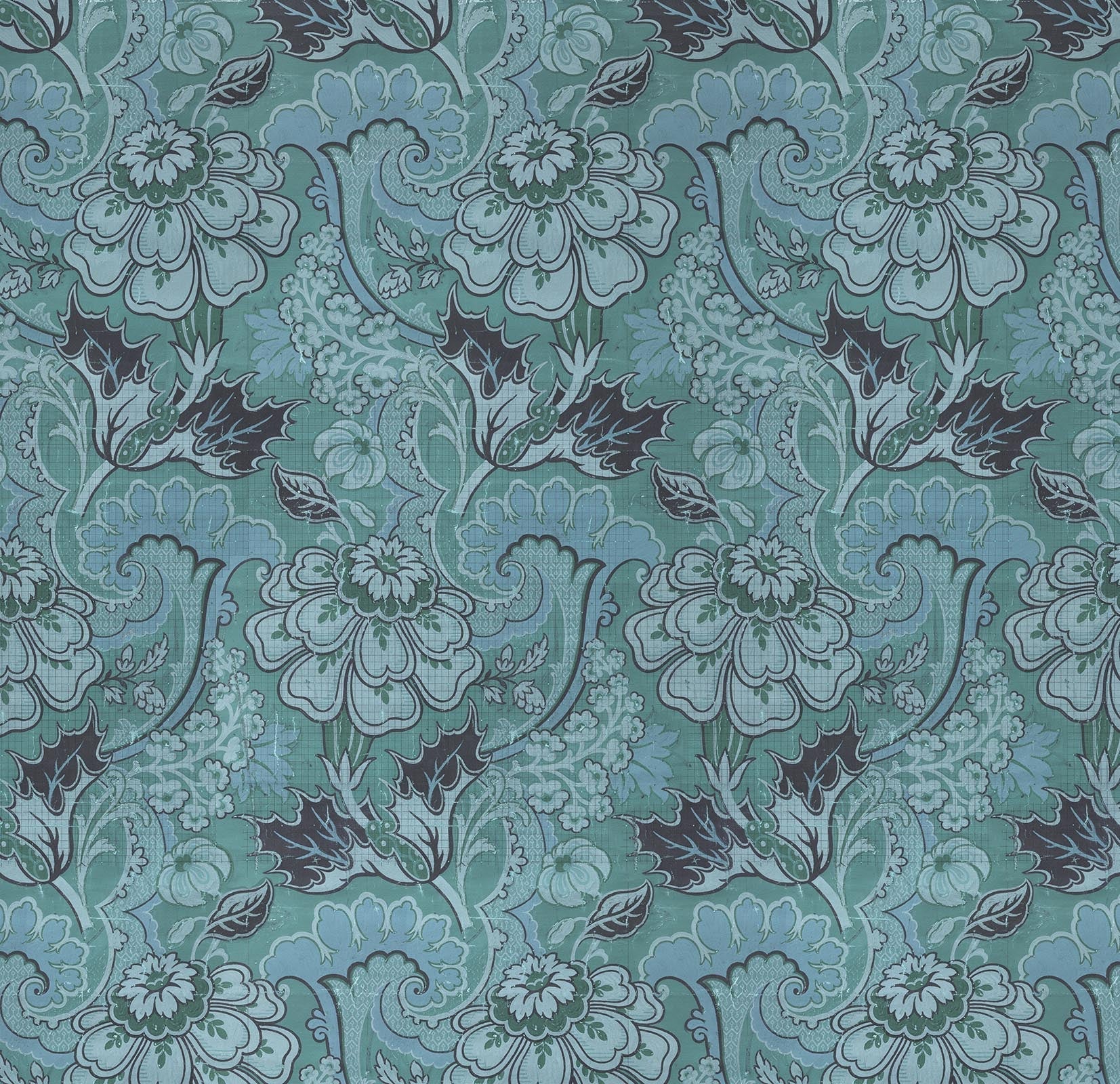 Big Pattern Paola Wall Mural - Green - NLXL - MRV - 03 - Premier Wallcovering