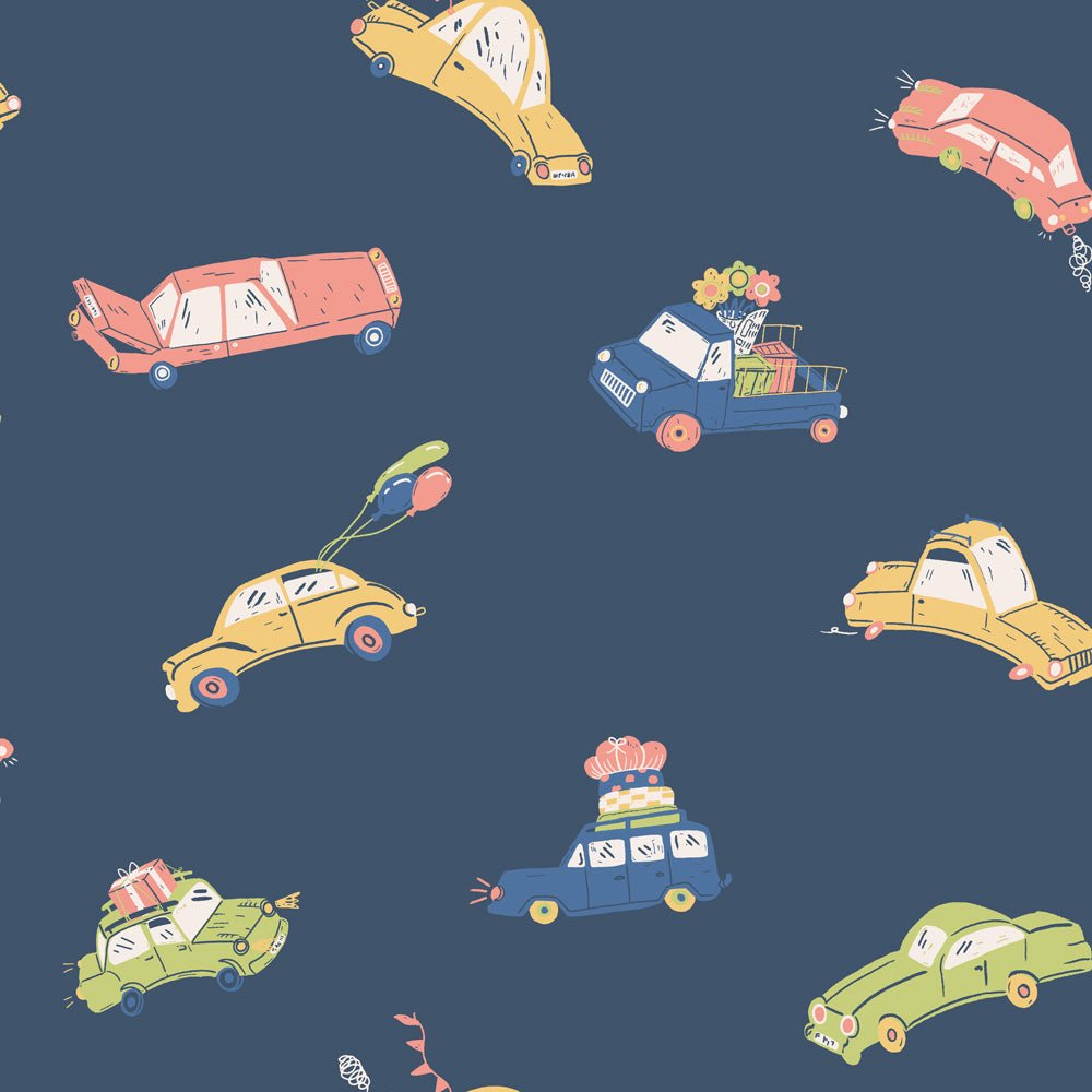 Bilarna Wallpaper - Dark Blue - Midbec - 29014 - Premier Wallcovering