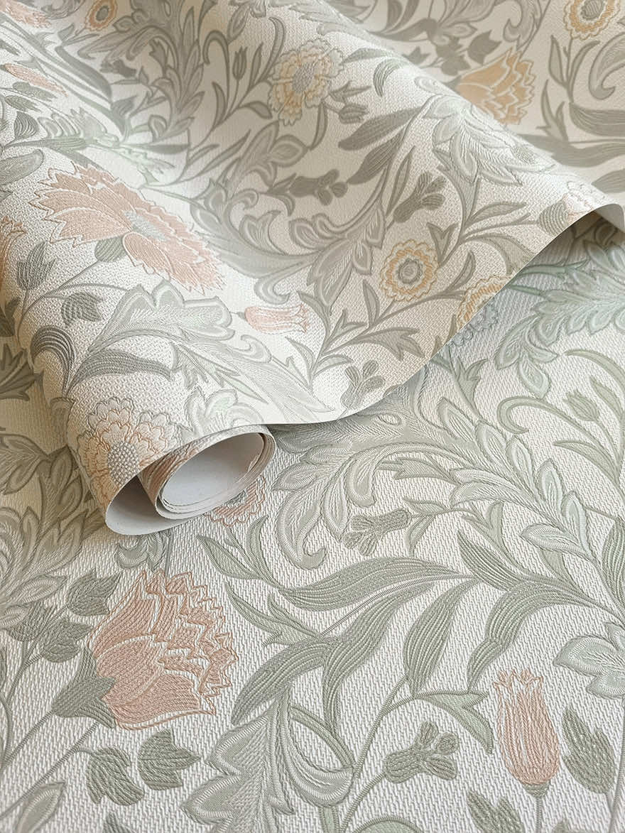 Bilbury Wallpaper - Sage/Coral - Holden Décor - 36301 - Premier Wallcovering