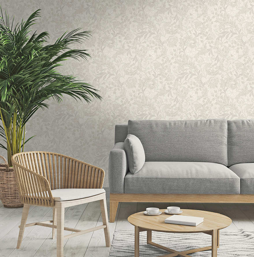 Bilbury Wallpaper - Dove - Holden Décor - 36300 - Premier Wallcovering