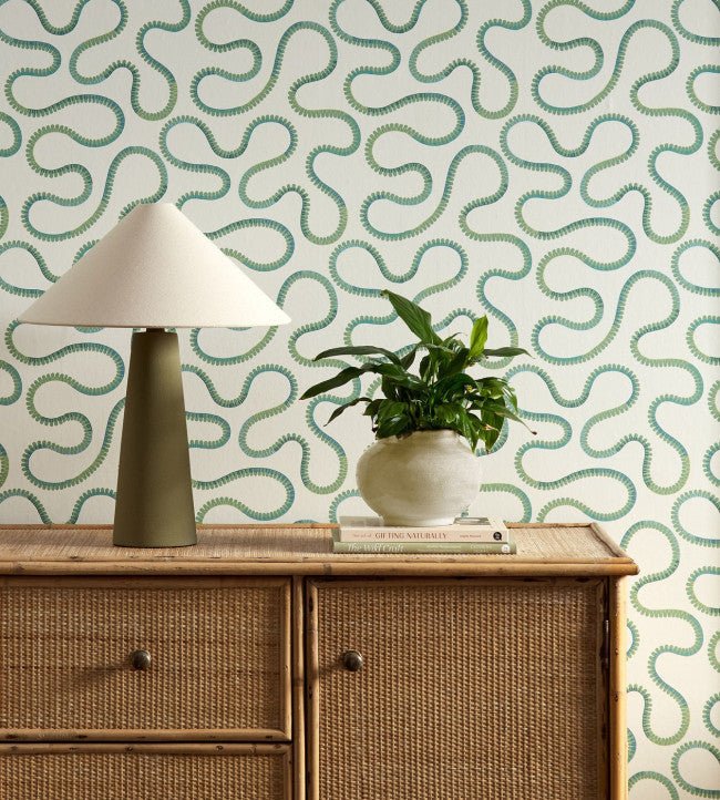 Bimble Wallpaper - Evergreen - Scion - NSCW113248 - Premier Wallcovering