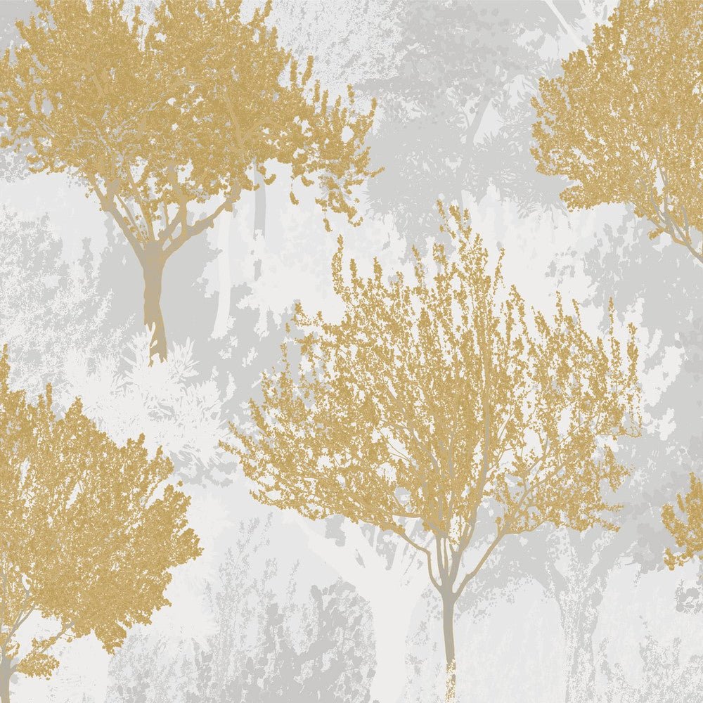 Birch Wallpaper - Mustard - Superfresco Easy - 119561 - Premier Wallcovering