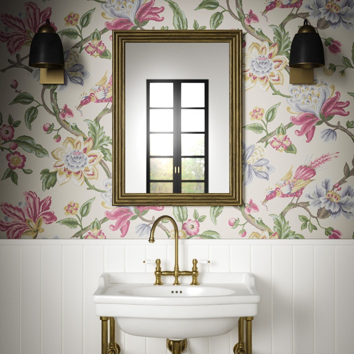 Bird Of Paradise Wallpaper - Raspberry - Warner House - Premier Wallcovering