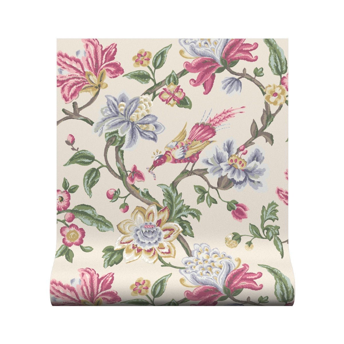 Bird Of Paradise Wallpaper - Raspberry - Warner House - Premier Wallcovering