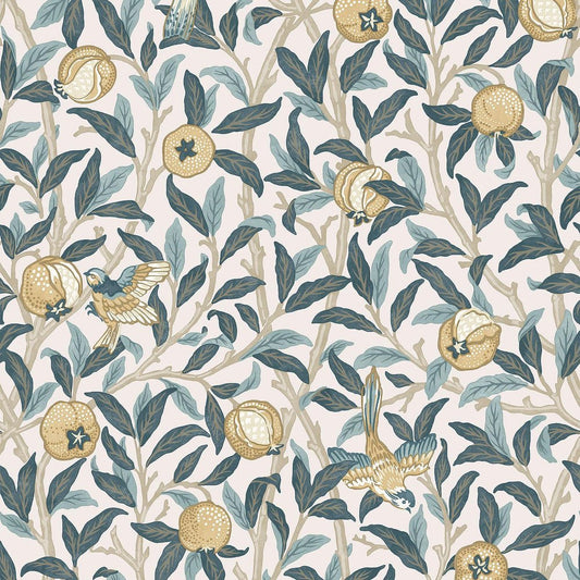 Bird & Pomegranate Wallpaper - Cloudy Blues - 140501 - William Morris - Premier Wallcovering