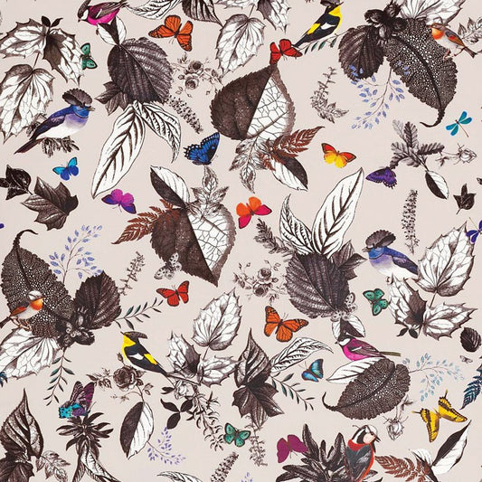 Bird Song Wallpaper - Multi/Stone - Osborne & Little - W6596-01 - Premier Wallcovering