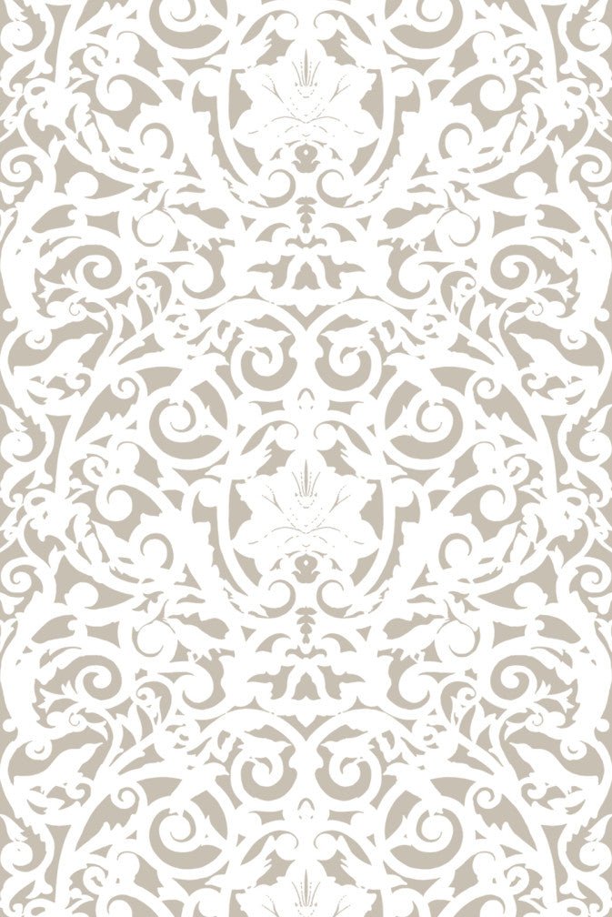 Birdcage Fabric - White - Timorous Beasties - BRC/1614/01 - Premier Wallcovering