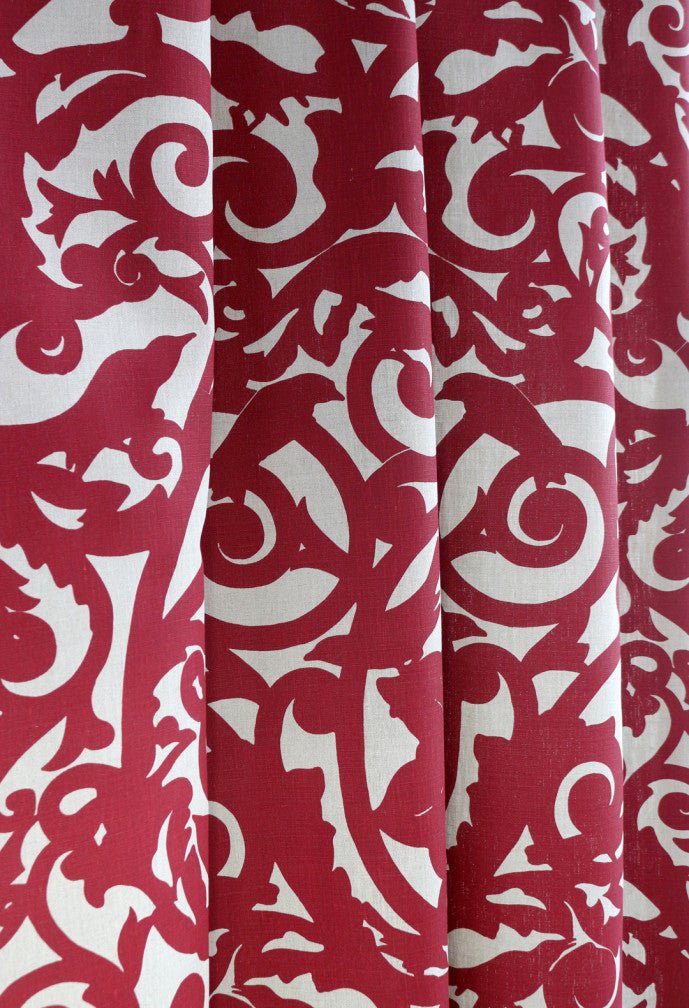Birdcage Fabric - Red - Timorous Beasties - BRC/1614/05 - Premier Wallcovering