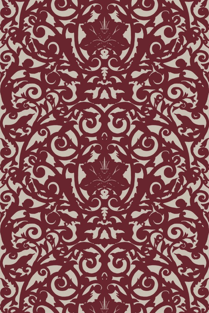 Birdcage Fabric - Red - Timorous Beasties - BRC/1614/05 - Premier Wallcovering