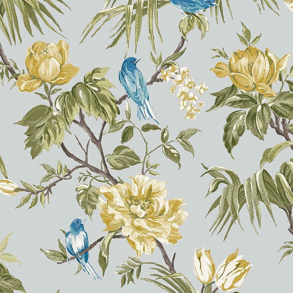 Birds & Blooms Wallpaper - Grey - Next - 118257 - Premier Wallcovering