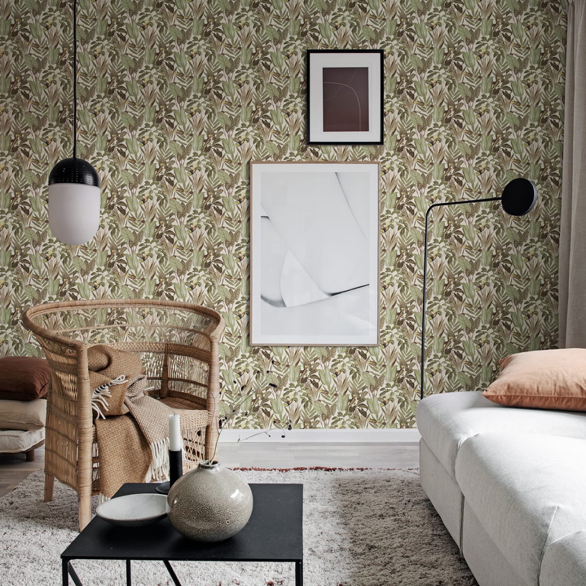 Birds of Paradise Wallpaper - Bright Dawn - Rebel Walls - R18565 - Premier Wallcovering