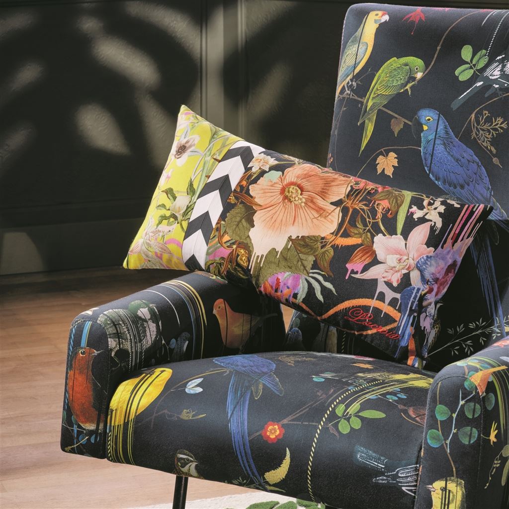 Birds Sinfonia Fabric - Perce Neige - Christian Lacroix - FCL7024/01 - Premier Wallcovering