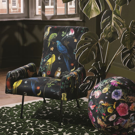 Birds Sinfonia Fabric - Perce Neige - Christian Lacroix - FCL7024/01 - Premier Wallcovering