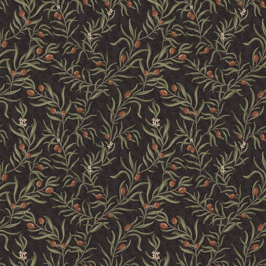 Bjorn Wallpaper - Chocolate - Summer Gray - Premier Wallcovering