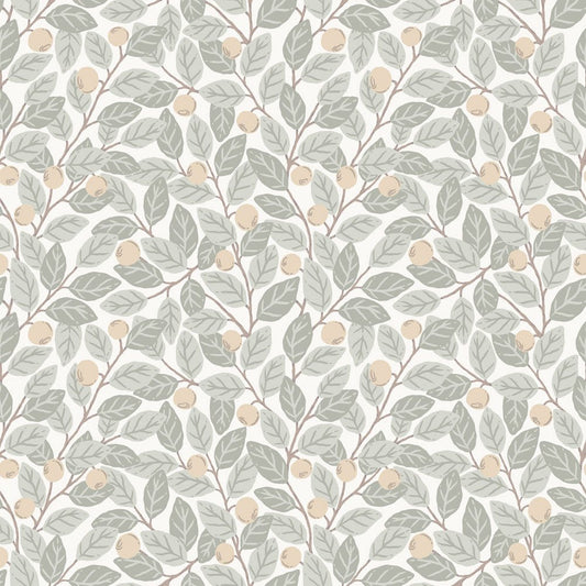 Blåbär Wallpaper - Yellow / White - Midbec - 26025 - Premier Wallcovering