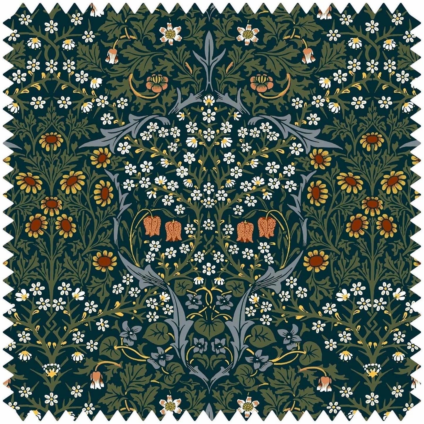 Blackthorn Velvet Fabric -  Billiard Green - House of Hackney - 1-FA-BLA-VE-BIL-XXX-XXX - Premier Wallcovering