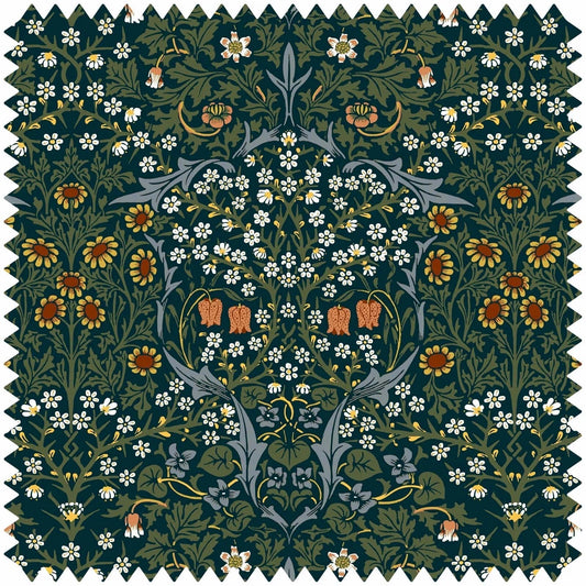 Blackthorn Velvet Fabric -  Billiard Green - House of Hackney - 1-FA-BLA-VE-BIL-XXX-XXX - Premier Wallcovering