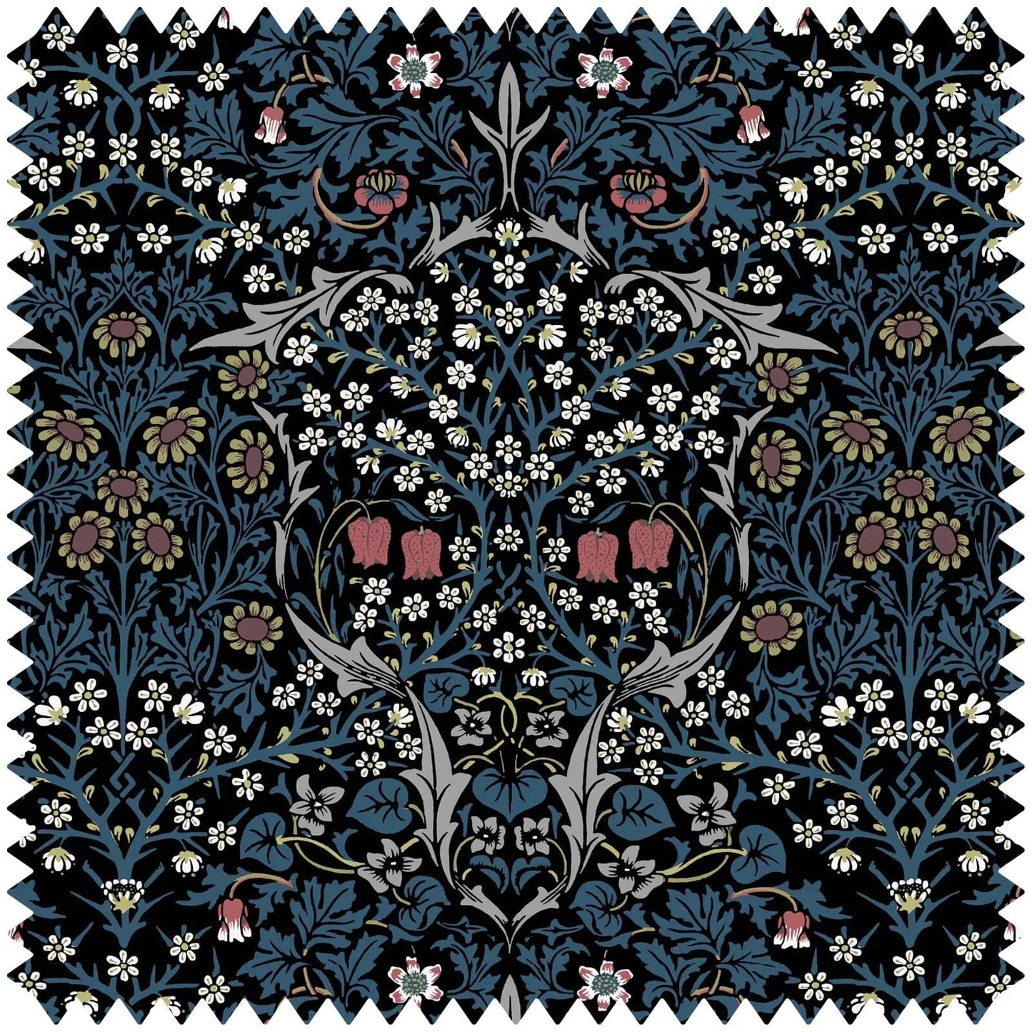 Blackthorn Velvet Fabric -  Teal - House of Hackney - 1-FA-BLA-VE-TEA-XXX-XXX - Premier Wallcovering