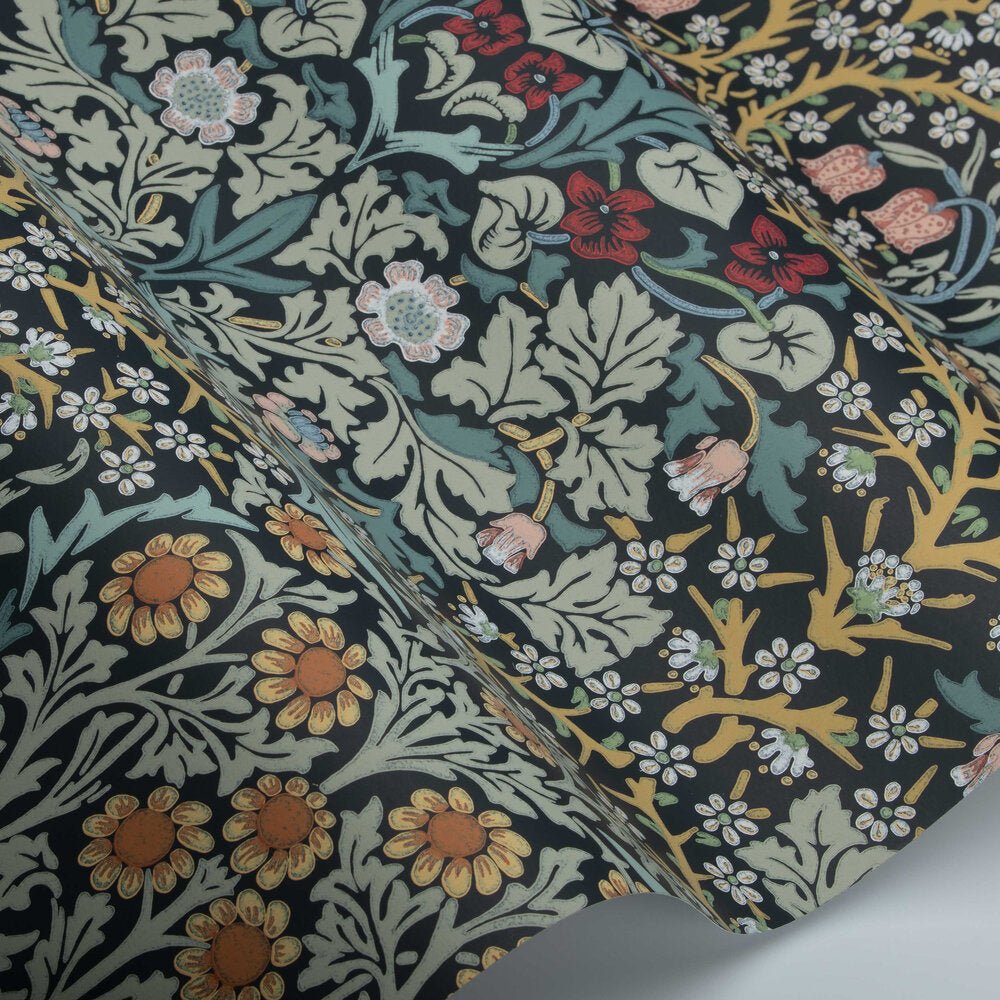 Blackthorn Wallpaper - Indigo - 217380 - Morris Wallpaper WD - Premier Wallcovering