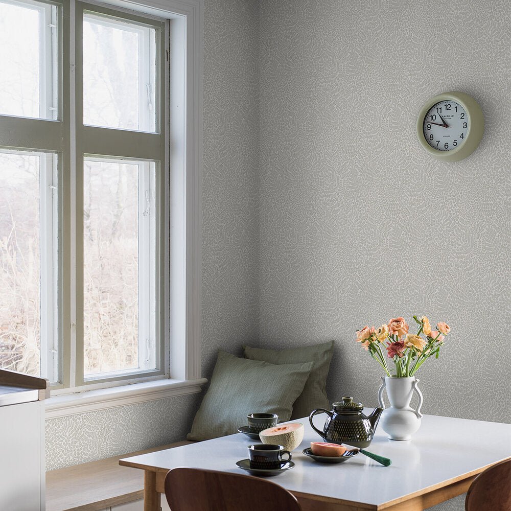 Bladverk Wallpaper - Grey - Green - Boråstapeter - 2020 - Premier Wallcovering