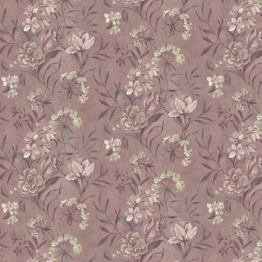 Blairmore Floral Wallpaper - Grape - Laura Ashley - 140325 - Premier Wallcovering