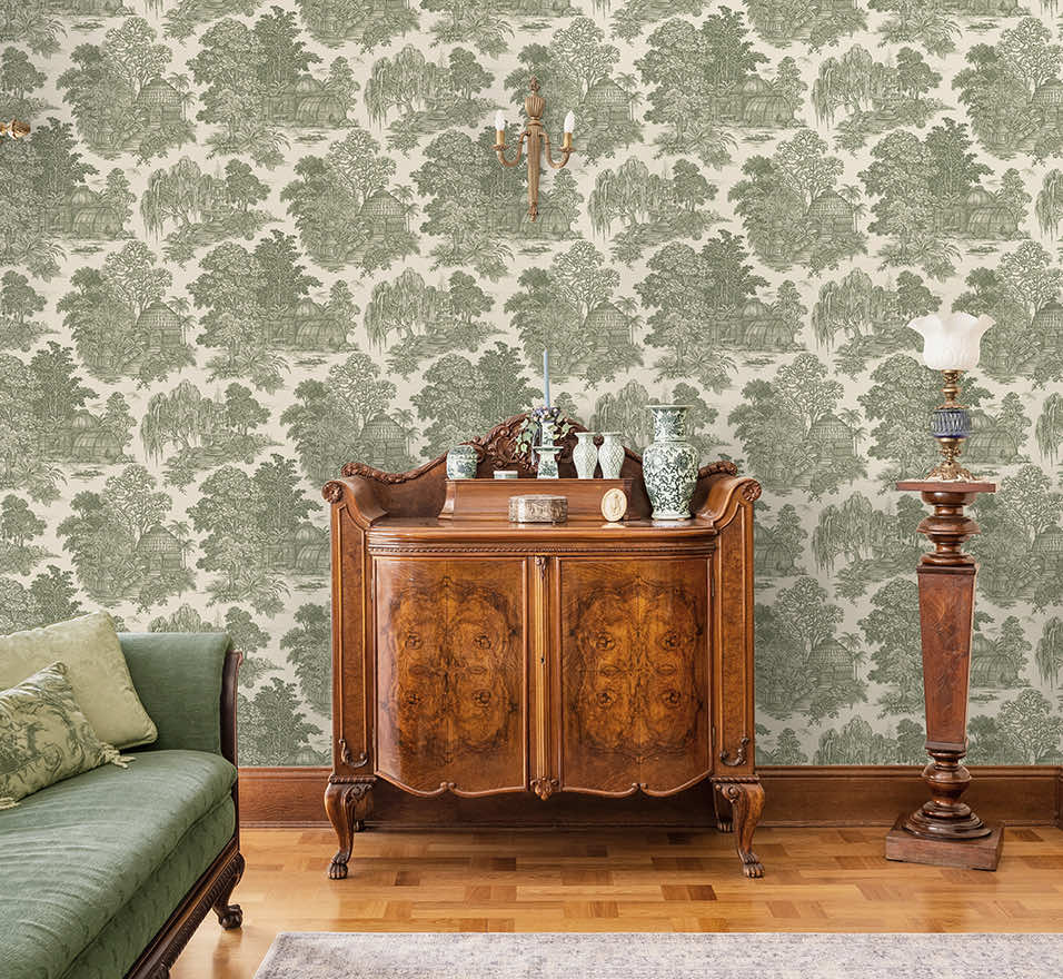 Blenheim Wallpaper - Green - Holden Décor - 91970 - Premier Wallcovering