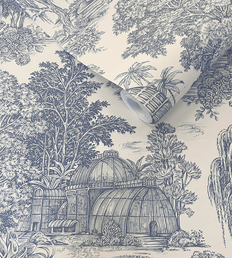 Blenheim Wallpaper - Blue - Holden Décor - 91971 - Premier Wallcovering