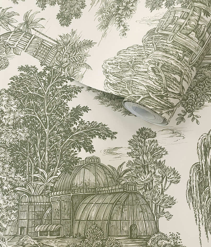Blenheim Wallpaper - Green - Holden Décor - 91970 - Premier Wallcovering