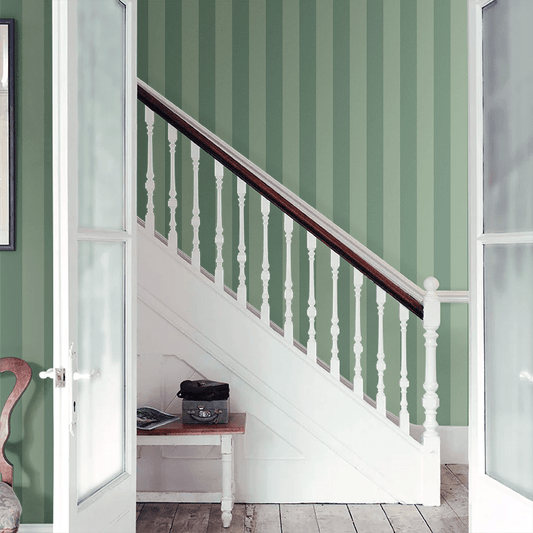 Bloc Stripe Wallpaper - Forest - Ohpopsi - SIS50105W - Premier Wallcovering