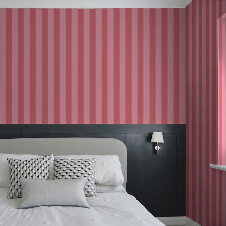 Bloc Stripe Wallpaper - Coral - Ohpopsi - STR50113W - Premier Wallcovering