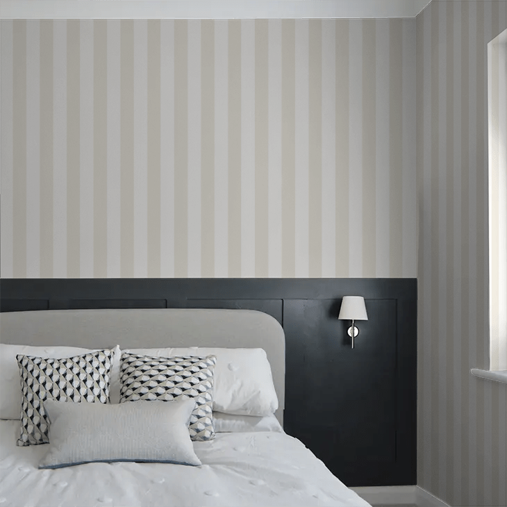 Bloc Stripe Wallpaper - Porcelain - Ohpopsi - LBK50113W - Premier Wallcovering