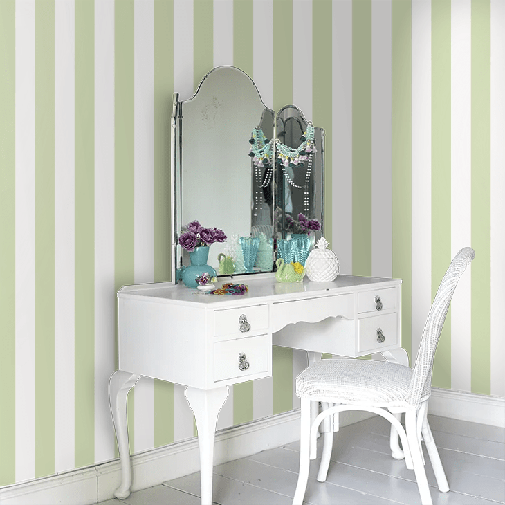 Bloc Stripe Wallpaper - Fennel - Ohpopsi - SIS50104W - Premier Wallcovering