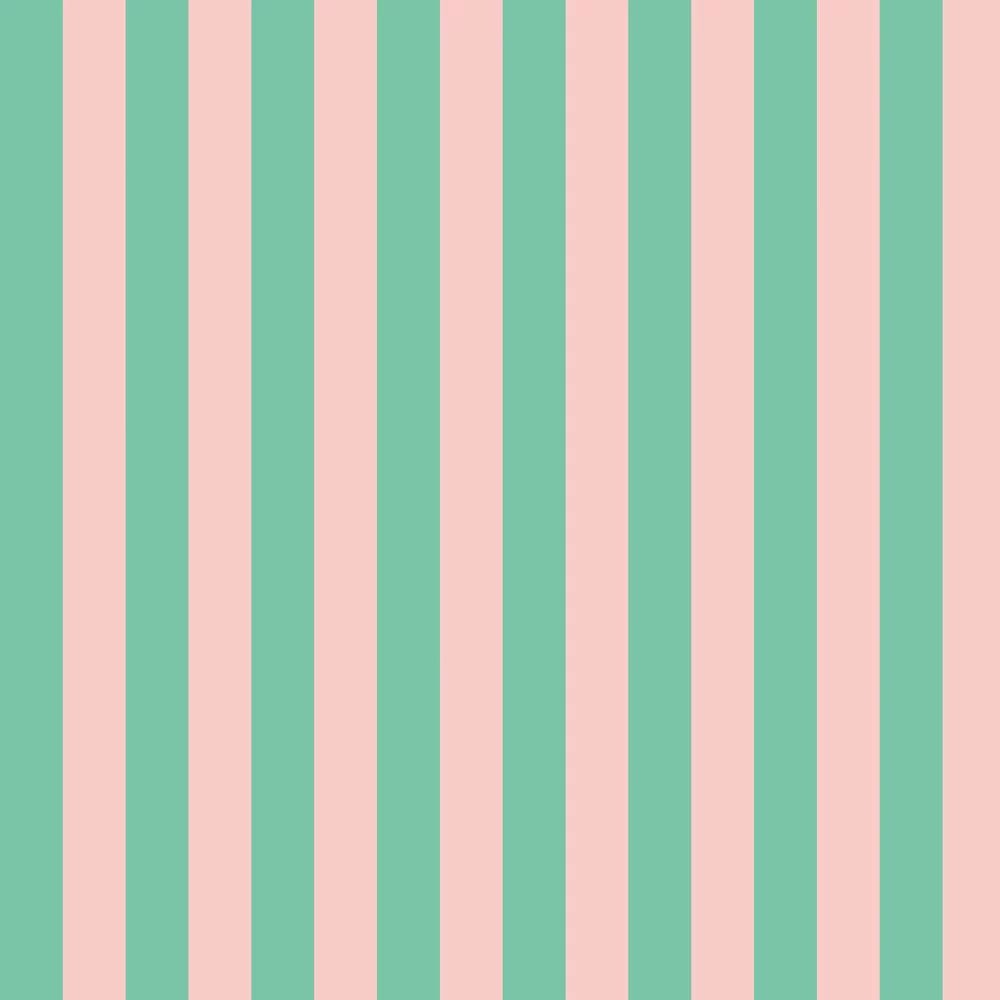 Bloc Stripe Wallpaper - Jade Blossom - Ohpopsi - STR50115W - Premier Wallcovering