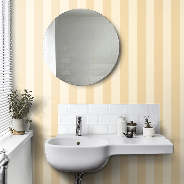 Bloc Stripe Wallpaper - Wheat - Ohpopsi - SIS50108W - Premier Wallcovering