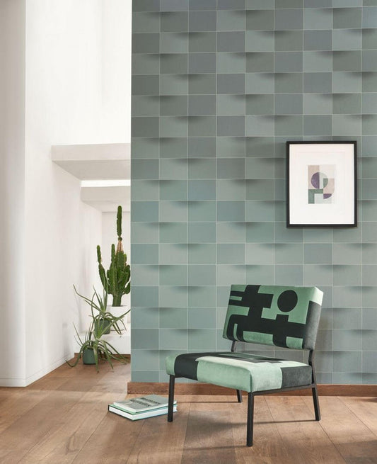 Blocks Perception Wallpaper - Beige - Casadeco - 86531111 - Premier Wallcovering
