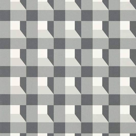 Blocks Wallpaper - Black Earth/Sketched/Diffused Light - HQN3112943 - Harlequin - Premier Wallcovering