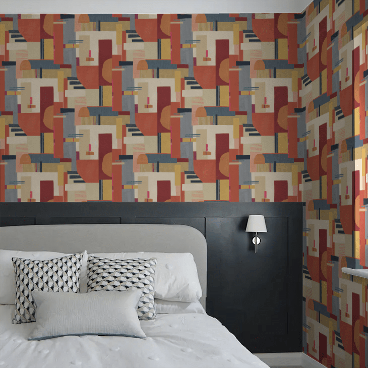 Blocs Wallpaper - Paprika - Ohpopsi - CEP50130W - Premier Wallcovering