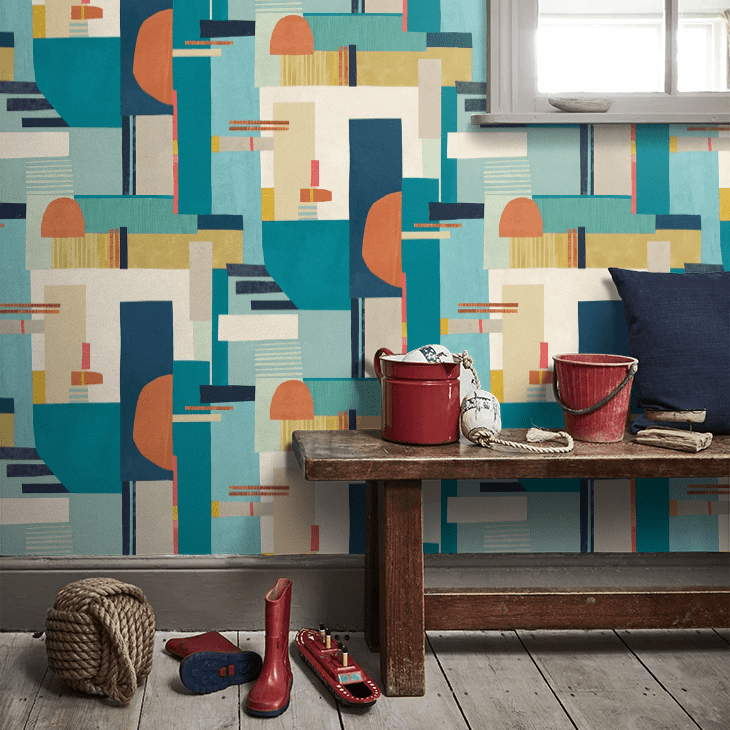 Blocs Wallpaper - Ocean - Ohpopsi - CEP50131W - Premier Wallcovering