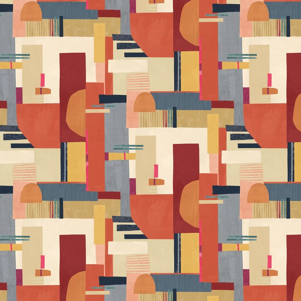 Blocs Wallpaper - Paprika - Ohpopsi - CEP50130W - Premier Wallcovering
