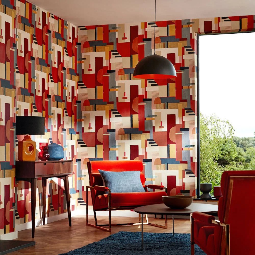 Blocs Wallpaper - Paprika - Ohpopsi - CEP50130W - Premier Wallcovering