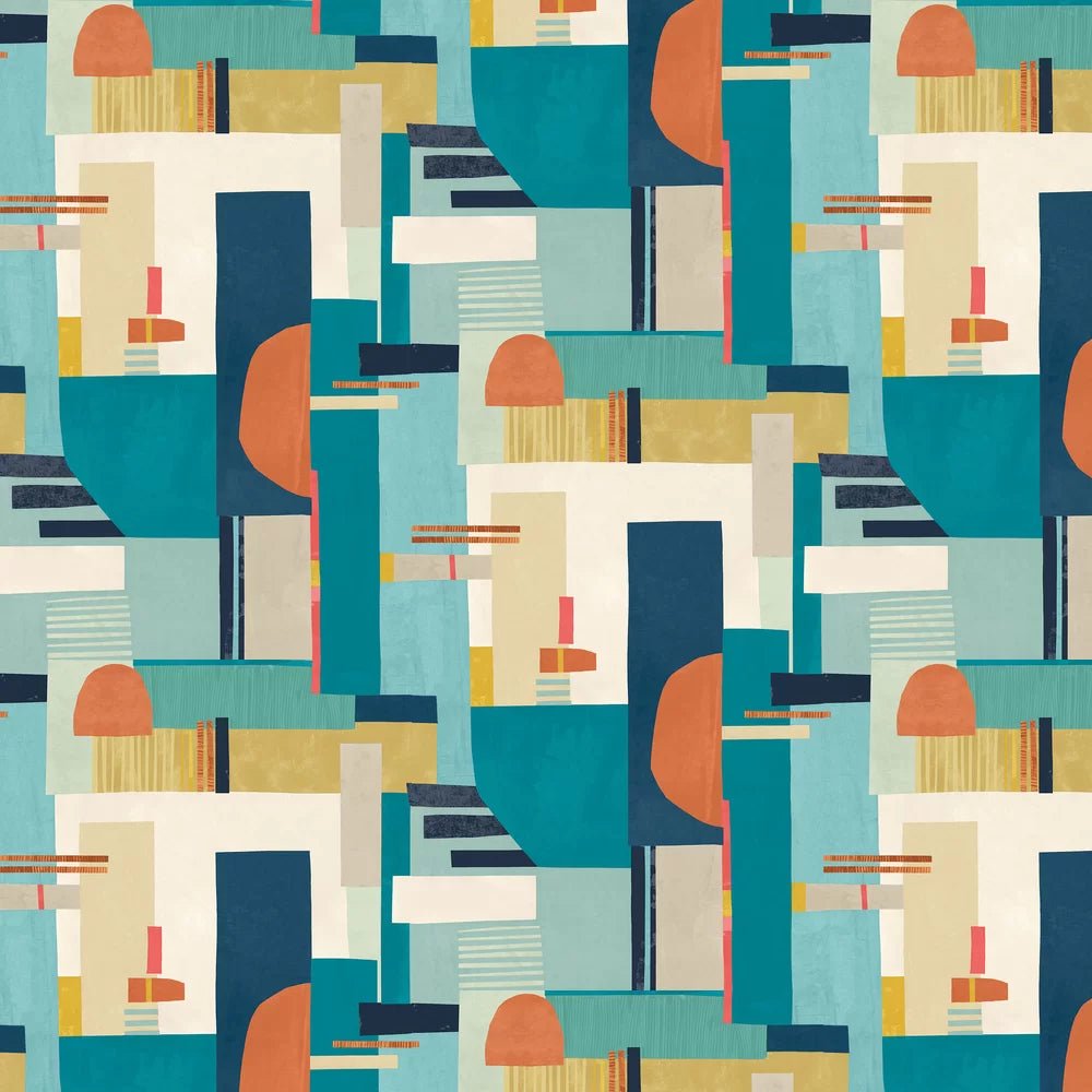 Blocs Wallpaper - Ocean - Ohpopsi - CEP50131W - Premier Wallcovering
