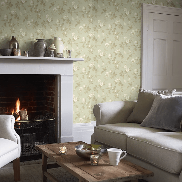 Blomslinga Wallpaper - Green - Boråstapeter - 4518 - Premier Wallcovering